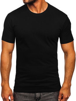Čierne pánske bavlnené tričko Bolf 0001