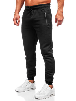 Čierne pánske teplákové jogger nohavice Bolf JX6205