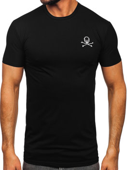Čierne pánske tričko s potlačou Bolf MT3049