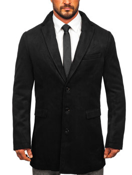 Čierny pánsky zimný kabát BOLF 1047