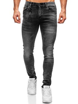Czarne jeansowe spodnie męskie regular fit Denley 60021W0