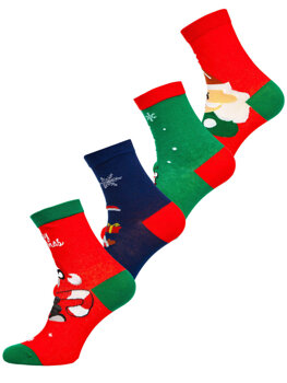 Dámske vianočné ponožky-mix farieb-1 Bolf M798-4P 4 PACK