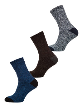 Hrubé zimné pánske termo ponožky-mix farieb-1 Bolf A8990-1-3P 3PACK