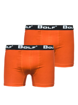 Oranžové pánske boxerky Bolf 0953-2P 2 PACK