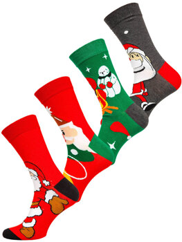 Pánske vianočné ponožky-mix farieb-1 Bolf M898-4P 4 PACK