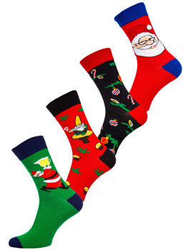 Pánske vianočné ponožky-mix farieb Bolf MCHM1-4P 4 PACK