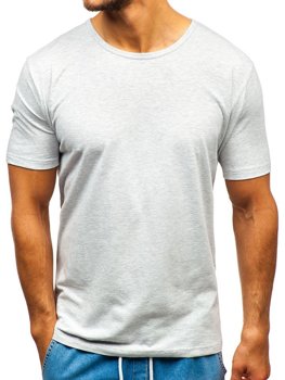 Šedé pánske tričko bez potlače BOLF T1281