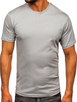 Sivé pánske bavlnené tričko Bolf 0001