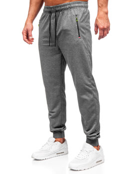 Sivé pánske teplákové jogger nohavice Bolf JX6107