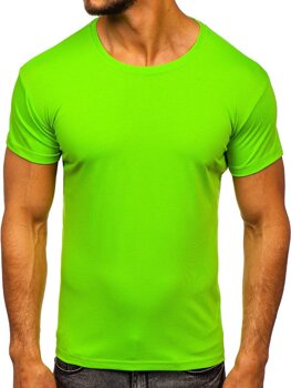 Svetlozelené pánske tričko bez potlače Bolf 2005