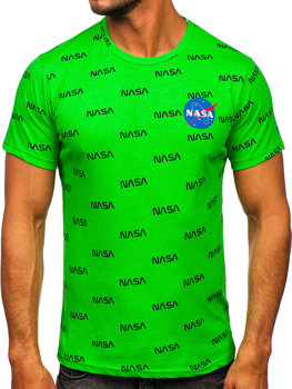 Zelené pánske tričko s potlačou Bolf 14950