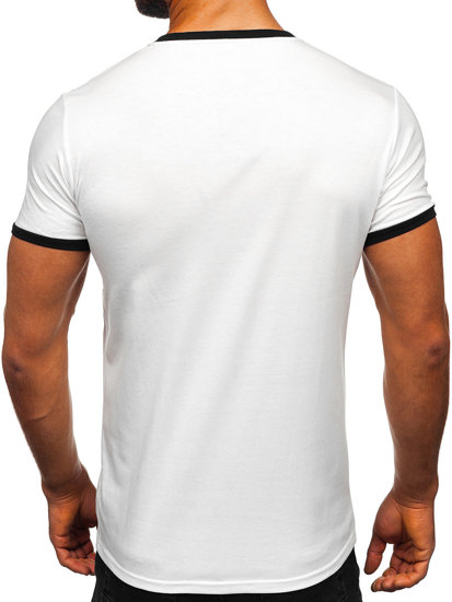 Biele pánske tričko bez potlače Bolf 8T83