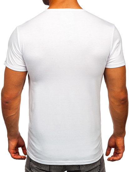 Biele pánske tričko s potlačou Bolf s028