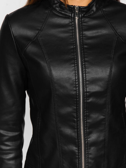 Čierna dámska koženková bunda Bolf 11Z8051