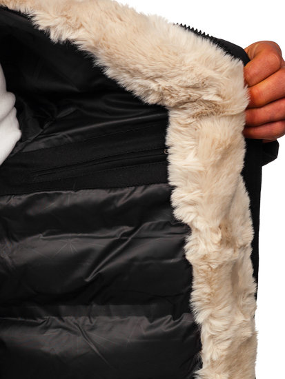 Čierna pánska zimná bunda parka Bolf 22M118
