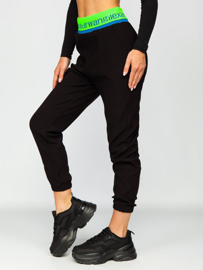 Čierne dámske teplákové nohavice Bolf H1007A