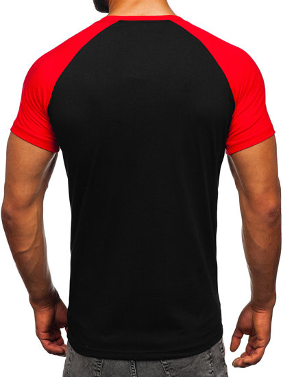 Čierno-červené pánske tričko Bolf 8T82