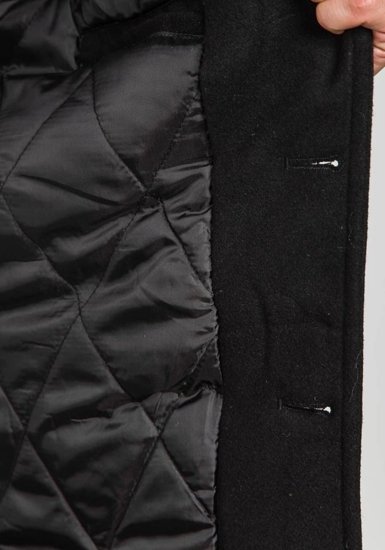 Čierny pánsky plášť BOLF 8857A