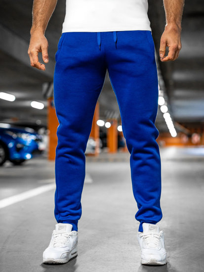 Kobaltové modré pánske jogger nohavice Bolf XW01
