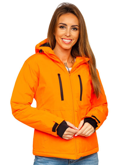 Oranžová dámska športová zimná bunda Bolf HH012