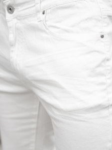 Biele pánske riflové šortky Bolf 20804-1