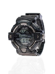 Černo-grafitové pánské hodinky Bolf 9985