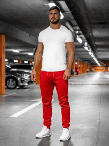 Červené pánske jogger nohavice Bolf XW01-A