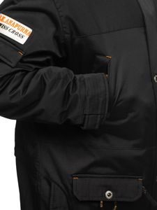 Čierna pánska zimná bunda Bolf 40014
