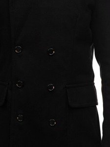 Čierny pánsky zimný kabát BOLF 1048