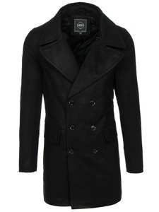 Čierný pánsky zimný kabát Bolf 1048B