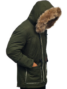 Khaki pánska zimná bunda parka Bolf  1099