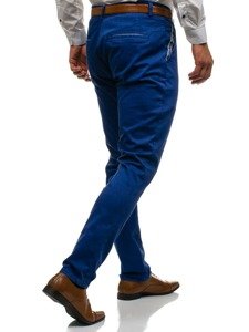 Modré pánske spoločenské nohavice BOLF 4326