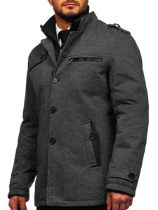 Sivý pánsky zimný kabát Bolf 2128